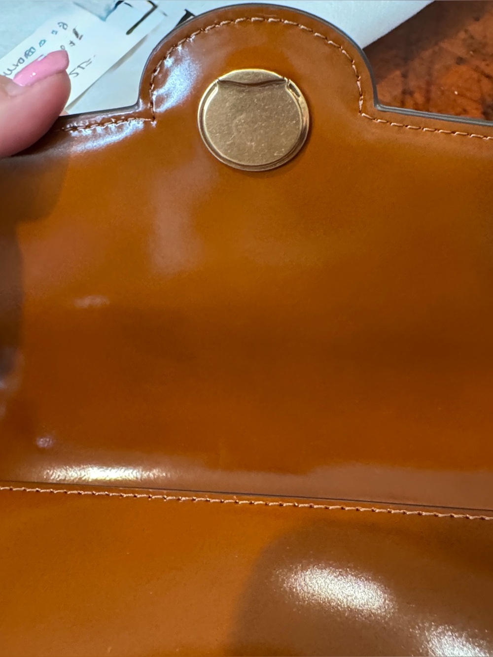 Tory Burch Saddle Brown Leather Crossbody with Gold Logo - Picture 11 of 11
